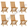 Сгъваеми градински столове тиково дърво масив, снимка 4