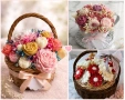 🌷 Ръчно изработени кошници със сапунени цветя и свещи по поръчка., снимка 1