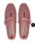Steve Madden плетени балеринки розови металик, снимка 1