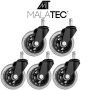 Комплект от 5 резервни колела за офис стол Malatec, диаметър 11мм, снимка 1