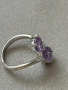 Луксозен дизайнерски сребърен пръстен с естествен аметист , снимка 7