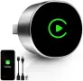 BANKKY безжичен CarPlay адаптер за iPhone, Dongle за iOS 10+ и 2016+ с кабел, снимка 1
