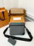 LV / Trio Postman / Grey Мъжка Чанта С Презрамка Малко Портмоне И Луксозна Кутия 25x18.5x7см К. ch60, снимка 1