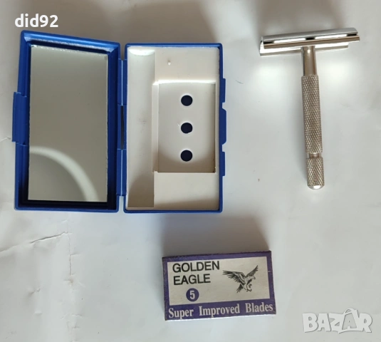 Ретро пътен комплект за бръснене с ножчета Golden Eagle
