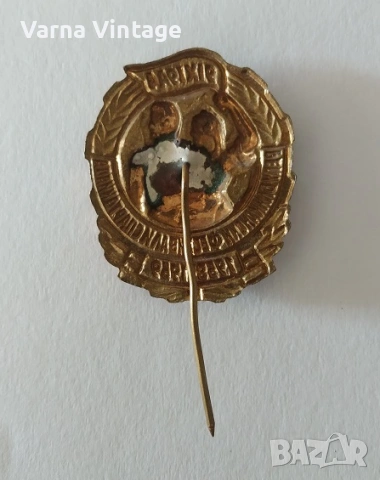 Значка РЕПУБЛИКАНСКИ ФЕСТИВАЛ и СПАРТАКИАДА 1958-1959. бронз. емайл., снимка 2 - Колекции - 54038723