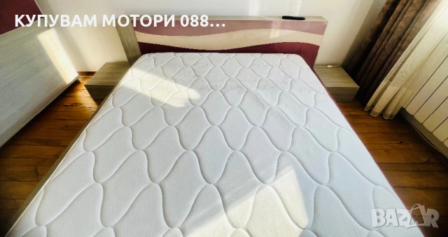 Спалня с Матрак Нани и Подматрачна Рамка и Гардероб и 2 бр Шкафчета , снимка 4 - Спални и легла - 53979854