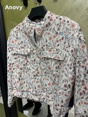 🌸 Дамско късо яке MINTH – флорален десен – 45€, снимка 2 - Якета - 54371807
