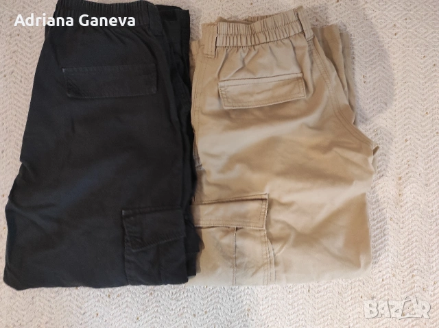 Карго панталони H&M за момиче- черен и бежов, 10-12 години