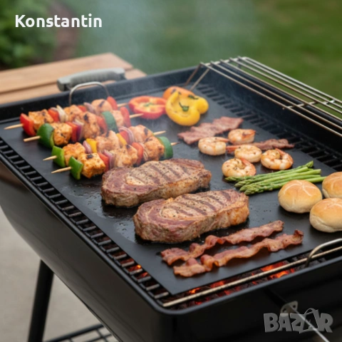 Незалепващи тефлонови подложки за барбекю