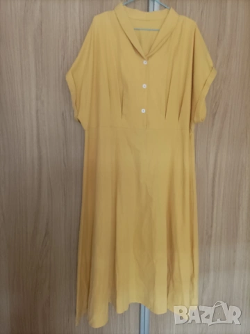 Макси жълта рокля 