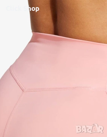 ADIDAS Optimé 4-Inch Raw Cut Hem Leggings Pink, снимка 4 - Клинове - 54826131