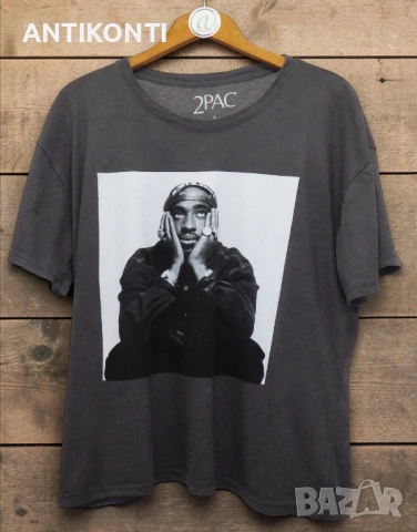 2Pac Сива Тениска / Оригинален мърч