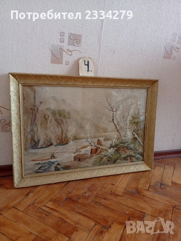 Стари гоблени в красиви остъклени барокови дървени орнаментирани рамки. , снимка 16 - Гоблени - 47731852