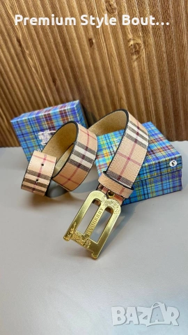 колани Burberry от естествена кожа в кутия на марката , снимка 2 - Колани - 54043817