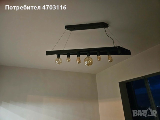 2 броя висящи индустриални лампи / полилей тип loft, снимка 4 - Полилеи - 54150286