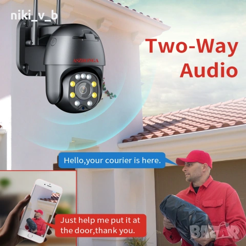 IP WiFi камера 5MP PTZ, 5× оптичен Zoom, CamHi, външна, снимка 5 - IP камери - 54985942
