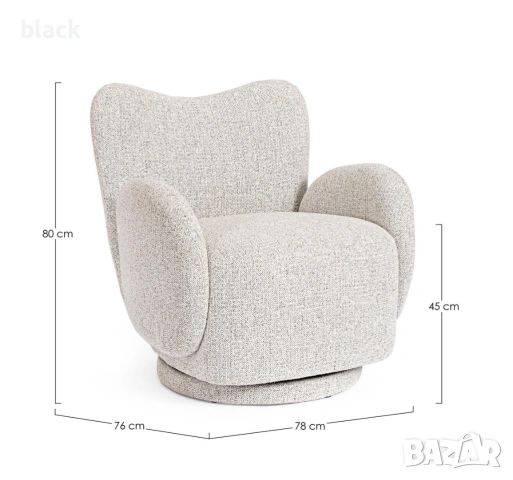 Въртящ се италиански фотьойл Bizzotto, снимка 10 - Дивани и мека мебел - 54352104