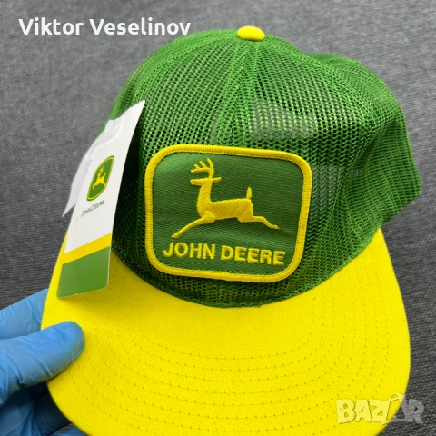John Deere Trucker Cap One Size Шапка с Козирка Зелена, снимка 2 - Шапки - 54290870