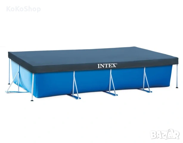 Покривало за басейн "Intex" 300 x 200 см, правоъгълно покривало за басейн, снимка 2 - Басейни и аксесоари - 54560317