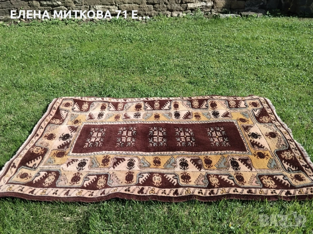 Дебел и тежък вълнен килим с две лица, снимка 6 - Килими - 54596674
