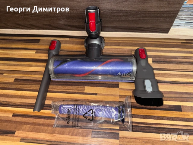 Вертикална прахосмукачка Dyson V7 Motorhead Origin - чисто нова батерия, 350 W 21.6V, 0.54 л Син/Сив, снимка 3 - Прахосмукачки - 54615545