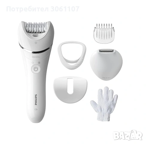 Епилатор Philips BRE715/00 Satinelle Advanced, 32 пинсети, 40 мин. работа
