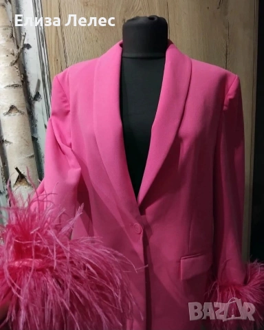 Zara сако със щраусови пера размер S, снимка 3 - Сака - 54317533