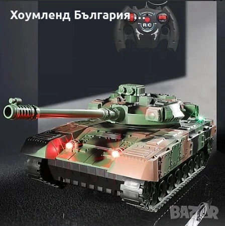 Детски танк с дистанционно, звукови и светлинни ефекти, снимка 3 - Образователни игри - 54332536