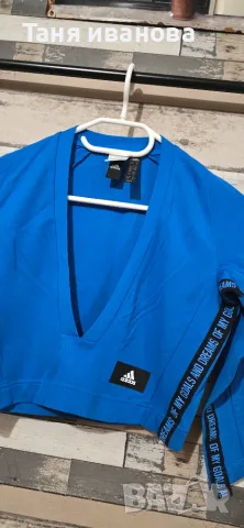 Adidas S/M-дамска блуза (А 168), снимка 5 - Блузи с дълъг ръкав и пуловери - 55639692