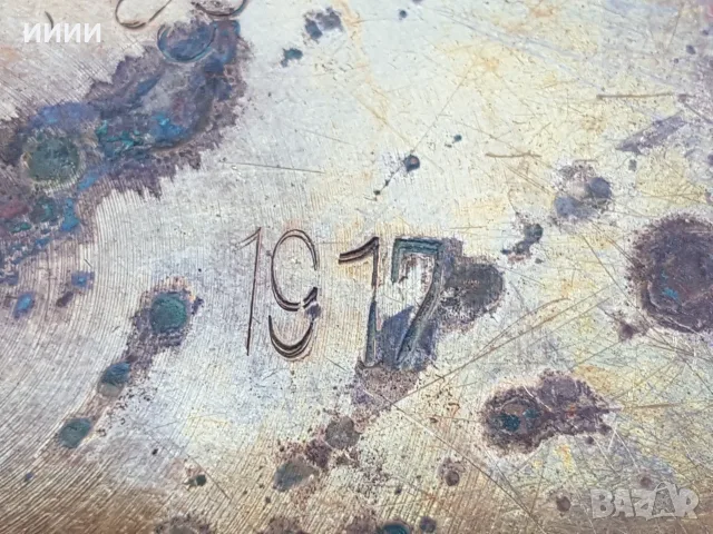 Бронзова ваза от гилза на оръдие 1917г, снимка 3 - Антикварни и старинни предмети - 55494239