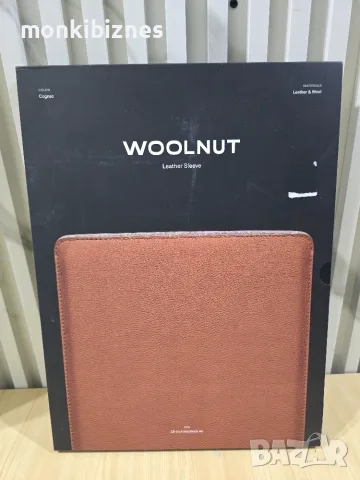 Кожен калъф WOOLNUT за MacBook Air 1 5", скандинавски дизайн, първокласна защита, филцов