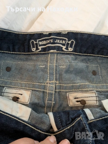 $229 Мъжки дънки Robin's Jean Mens Blue Denim Sz 38 W L 34 Red Cross Croco Made In USA street wear, снимка 6 - Дънки - 50871422