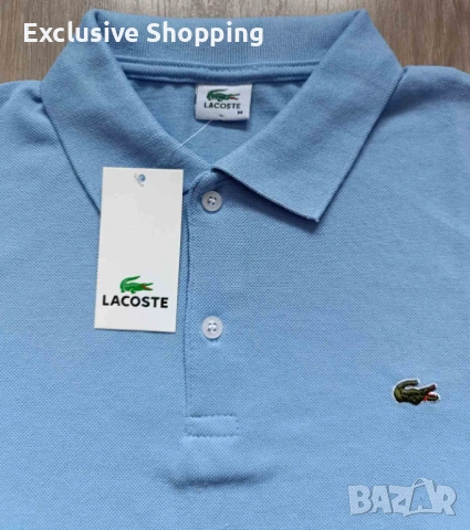 Мъжки тениски с яка Lacoste, снимка 3 - Тениски - 54799508