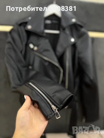 Кожено яке от Zara, снимка 2 - Якета - 55663066