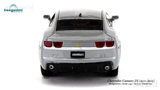 Chevrolet Camaro SS 2010 - мащаб 1:43 на DeAgostini моделът е нов в блистер, снимка 5 - Колекции - 54441152