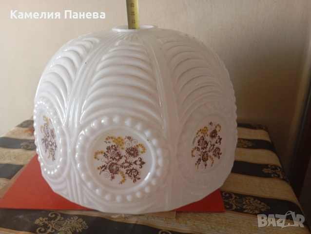 Куполно стъкло за лампа,полилей арт деко