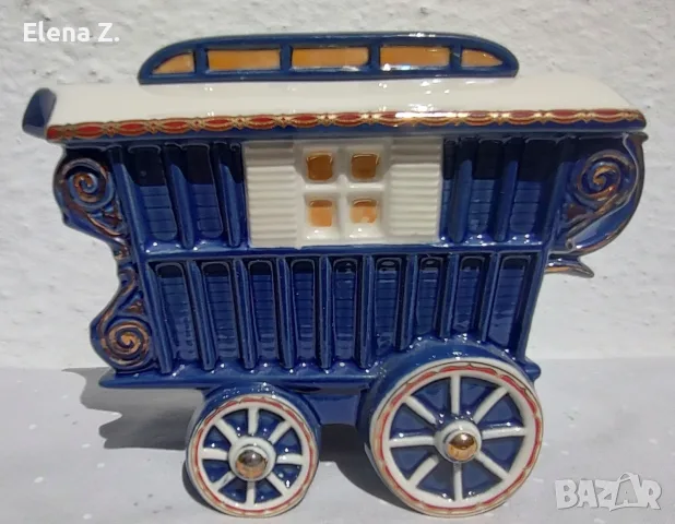 Красив керамичен чайник Romany Caravan, Англия, снимка 5 - Декорация за дома - 55507599