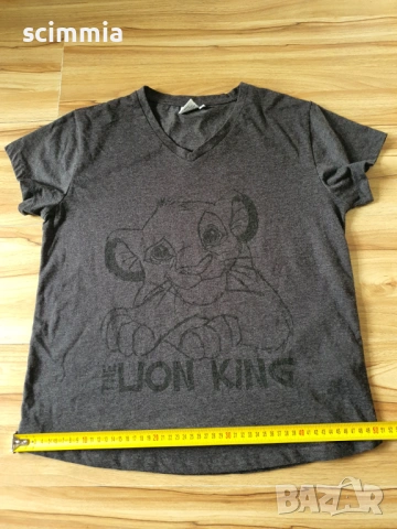 Disney Lion King черна тениска със Симба дамска M, оригинална, снимка 10 - Тениски - 54806839