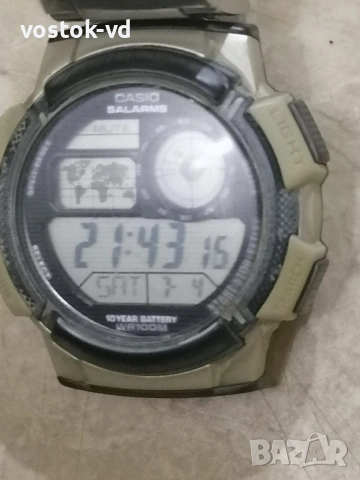 CASIO 5 ALARMS- МЪЖКИ ЧАСОВНИК РАБОТЕЩ , снимка 3 - Антикварни и старинни предмети - 55157483