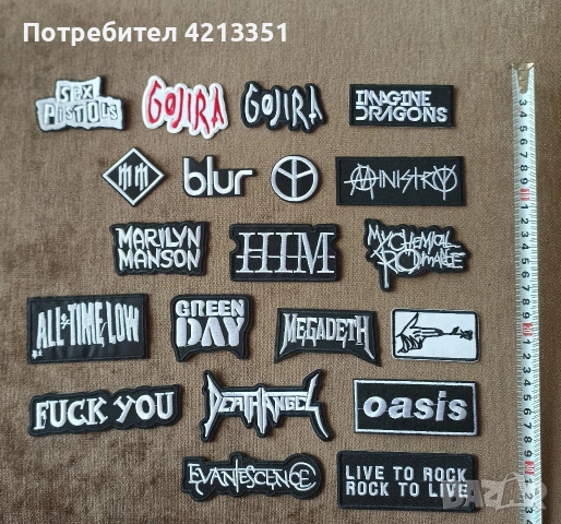 Рок/Метъл нашивки и метални пинове, снимка 3 - Други - 54799053