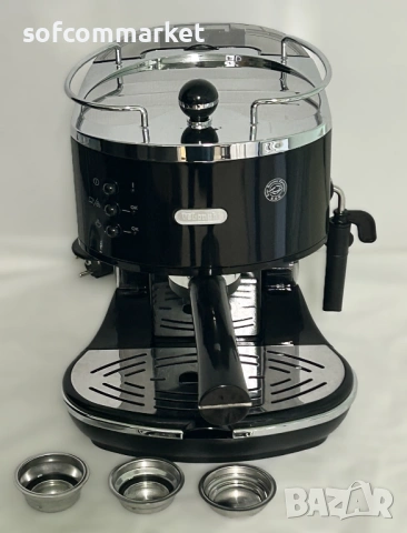 Еспресо машина DeLonghi Icona Vintage ECO 311.BK – Ретро стил + 6 м. ГАРАНЦИЯ, снимка 3 - Кафемашини - 54065954