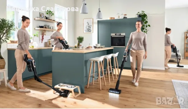 Безжична прахосмукачка Bosch Unlimited 10 BKS1041RHF, батерия 4.0 Ah, LED светлина, розова, снимка 13 - Прахосмукачки - 55325051
