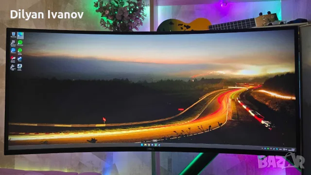 Монитор - Монитор - Dell U3423WE, 34", Curved, IPS, UW-QHD, 60Hz, снимка 2 - Монитори - 55677752