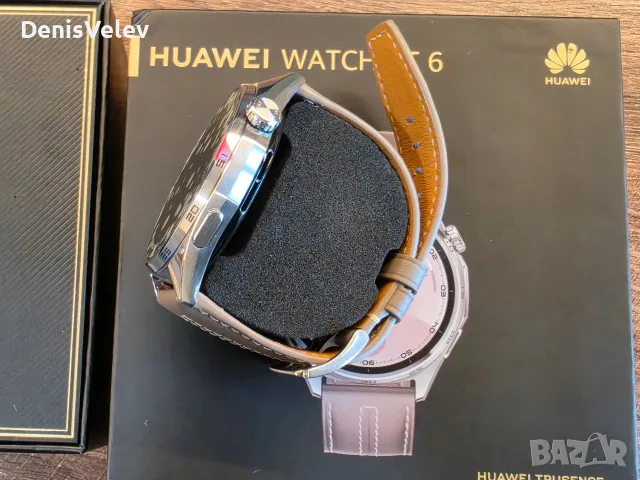 Huawei Watch GT 6 Leather Strap grey, снимка 2 - Смарт часовници - 55491628