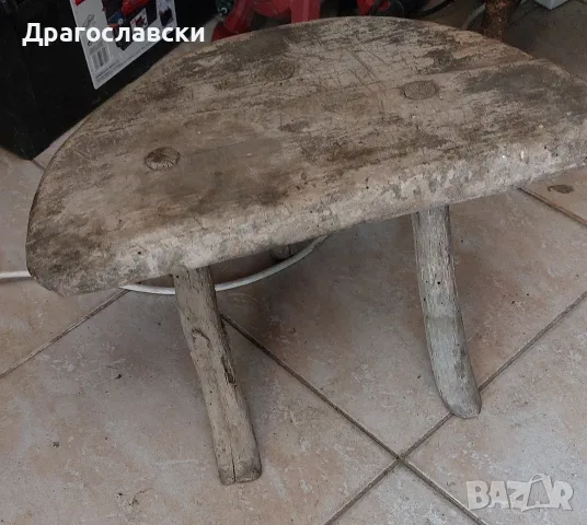 Много стар бъкел буре бъклица с дръжка, бакър, бакърче, менци, стара лейка, трикрак стол, снимка 16 - Други ценни предмети - 30027524