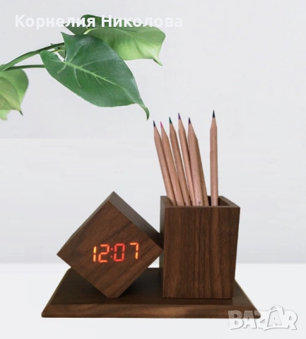 Органайзер и LED часовник с няколко показателя 2 в 1, снимка 5 - Други стоки за дома - 54198728