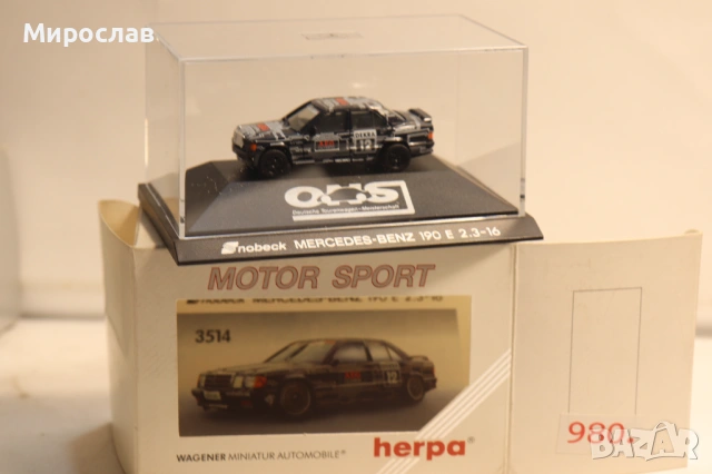 HERPA H0 1/87 MERCEDES 190 Е AMG РАЛИ МОДЕЛ КОЛИЧКА, снимка 7 - Колекции - 54758611