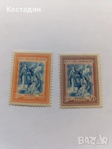 Пощенски марки Сан Марино 1947