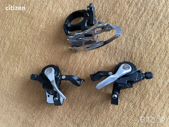 Shimano Deore XT SL-M770 3x9 Speed Shifters +FD-M770 Front Derailleur, снимка 2 - Части за велосипеди - 38602147