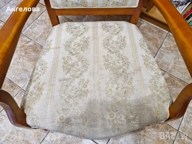 Старинно кресло (стол с облегалки) за дневна, снимка 5 - Столове - 55472679